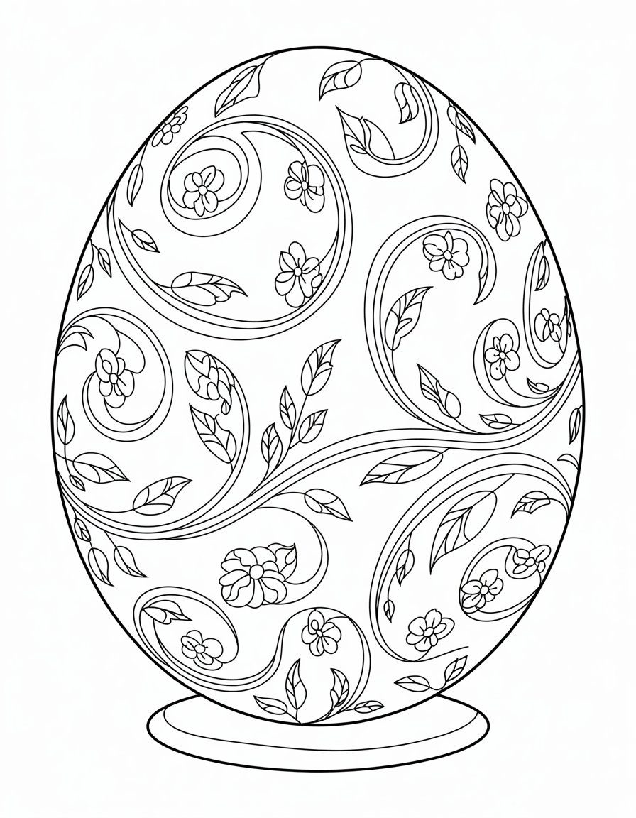 Swirly Design Egg